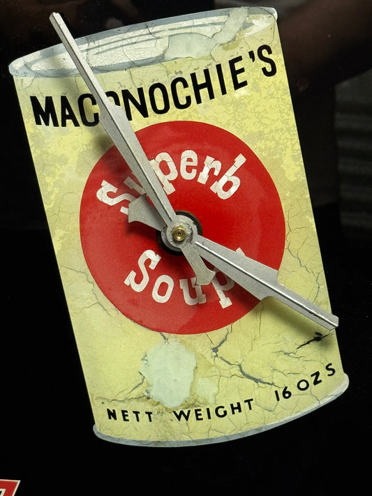1920s Maconochie’s Superb Soup Glass Advertising Clock By Smiths