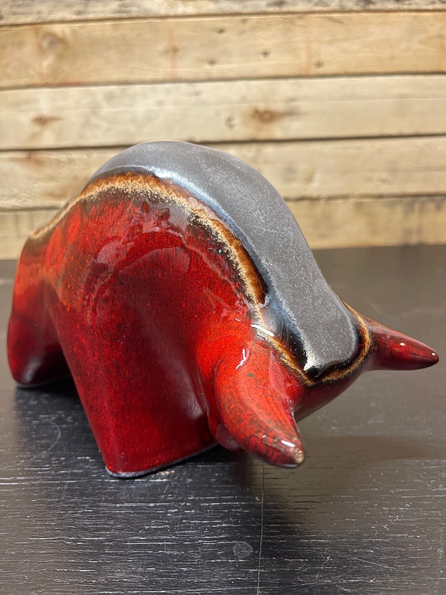 Otto Keramik Medium Ceramic Bull West German Pottery Fat Lava