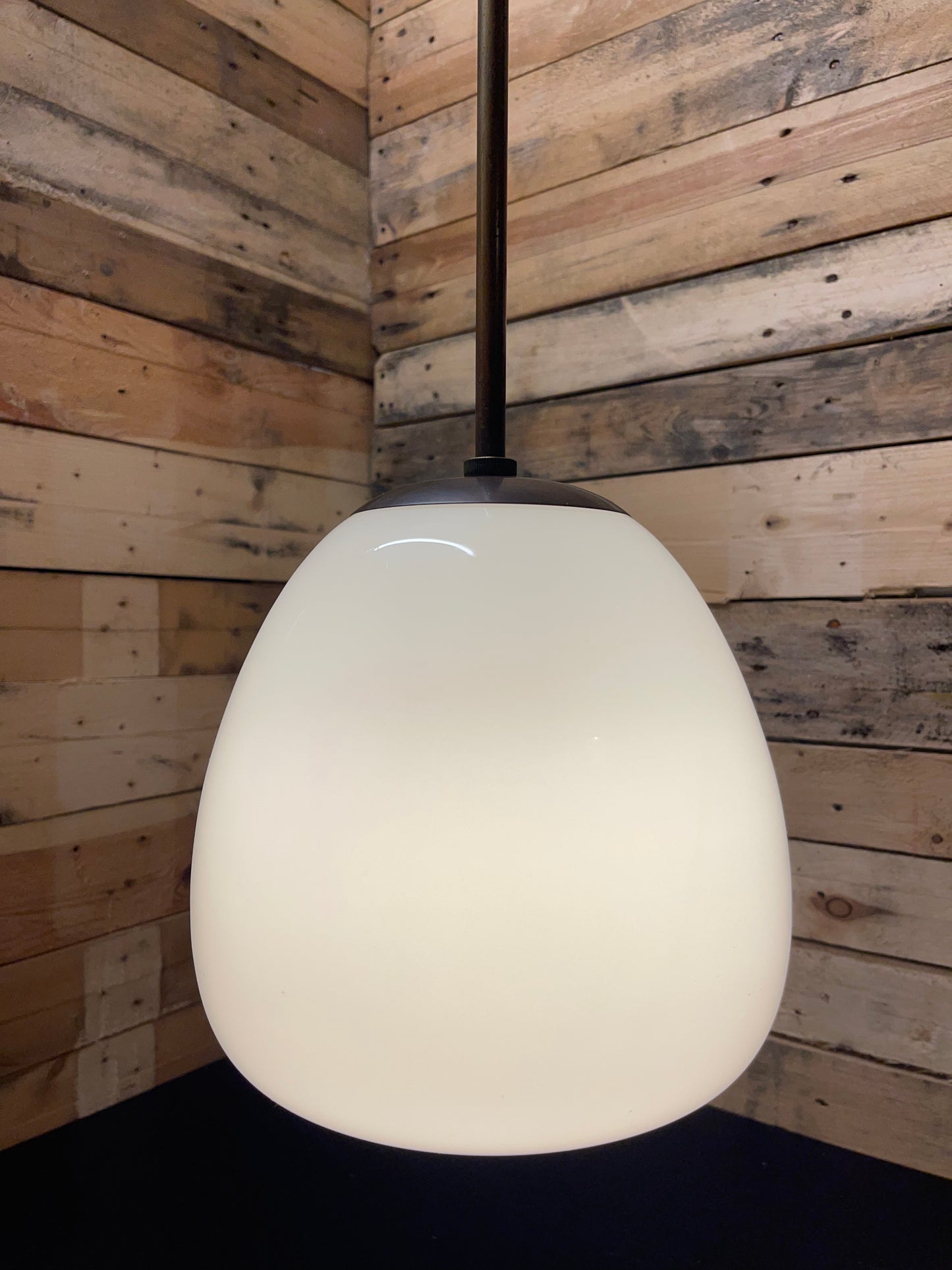 1940s Opaline Tulip Pendants By General Electric Company GEC