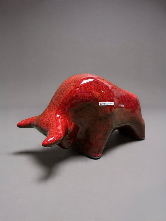 Otto Keramik Classic Ceramic Bull West German Pottery Fat Lava