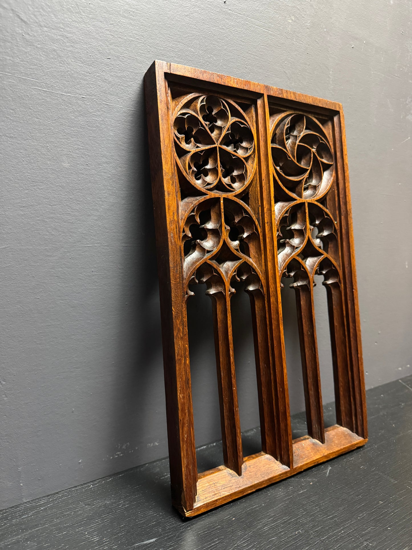 Late 1800s Gothic Revival Miniature Tracery Church Window Frame