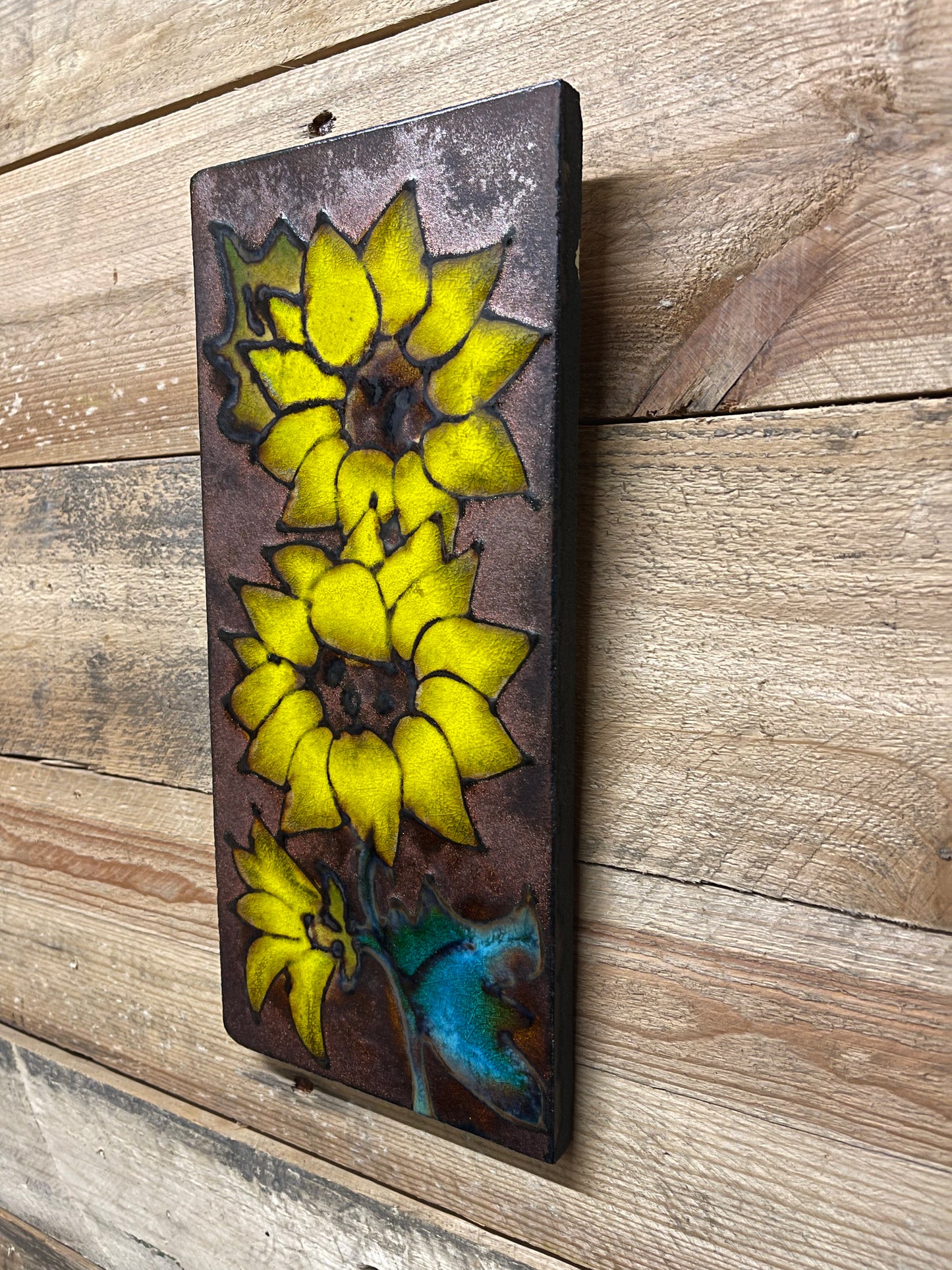 1960s West German Pottery Fat Lava Wall Tile By Ruscha Art