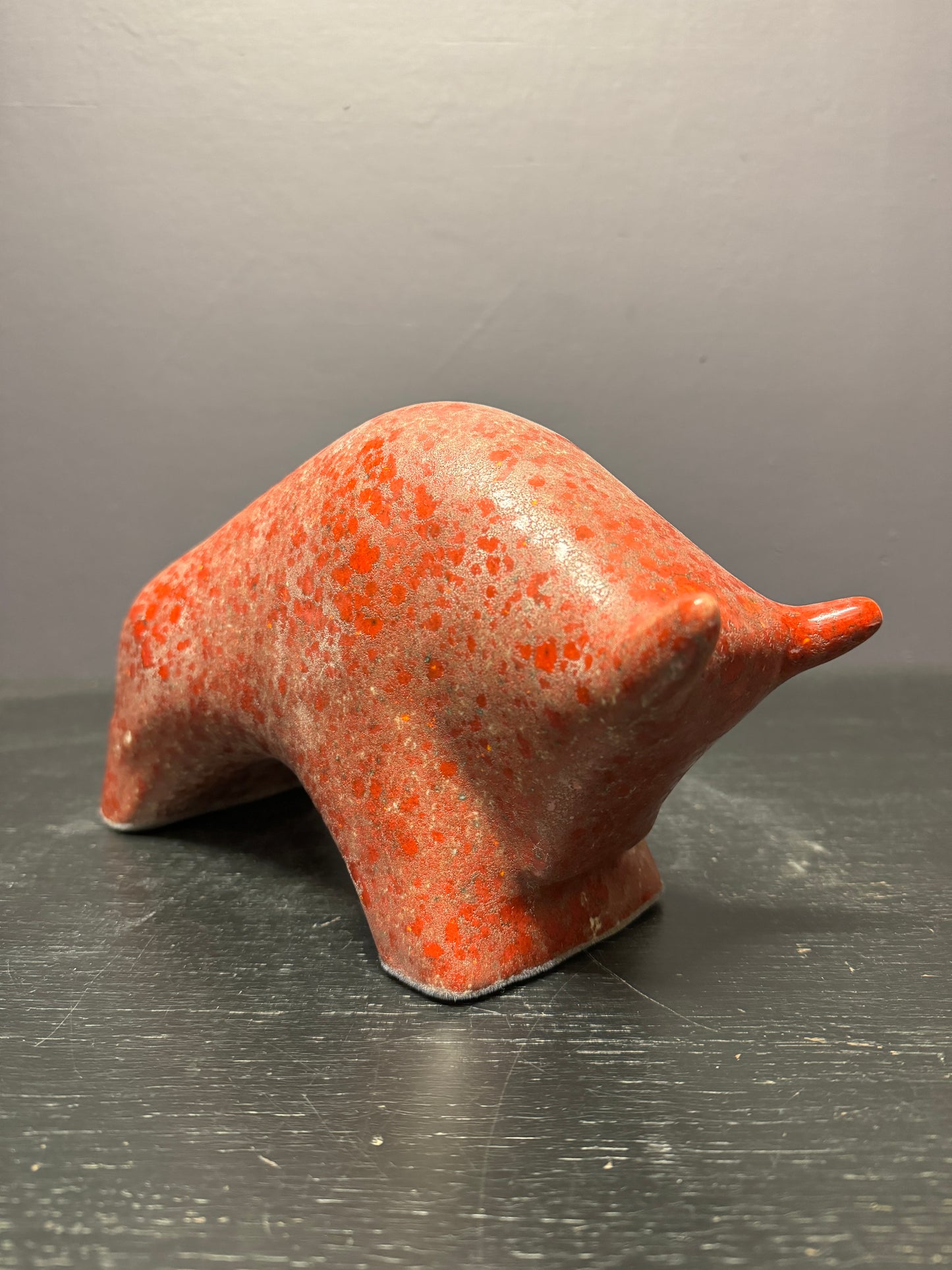 Otto Keramik Ceramic Bull West German Pottery Fat Lava
