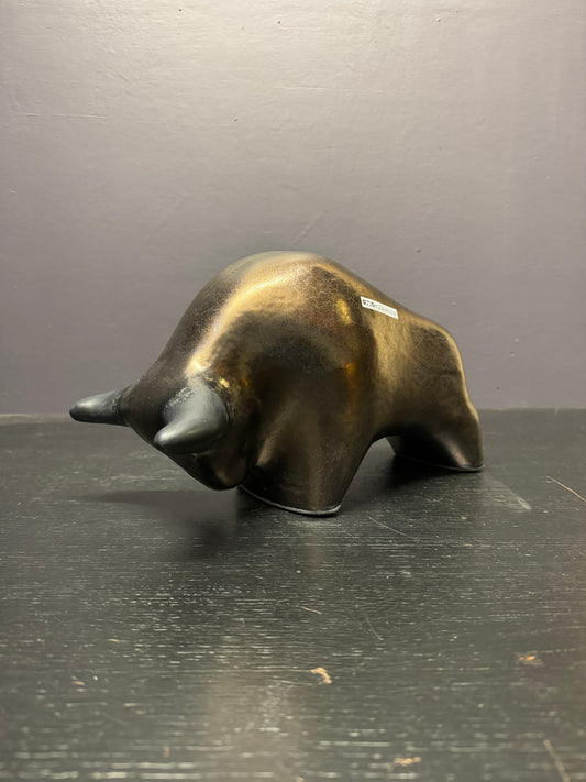 Otto Keramik Large Ceramic Bull West German Pottery Fat Lava