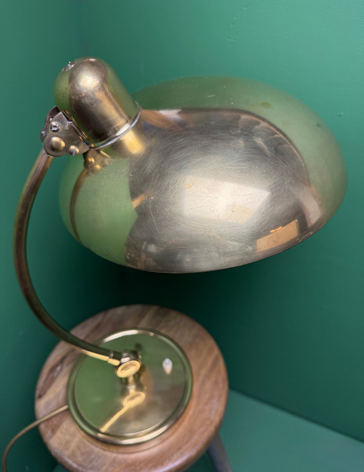 1930s Brass Kaiser Idell Model 6631 President Table Lamp