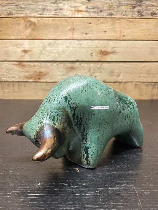 Otto Keramik Classic Ceramic Bull West German Pottery Fat Lava