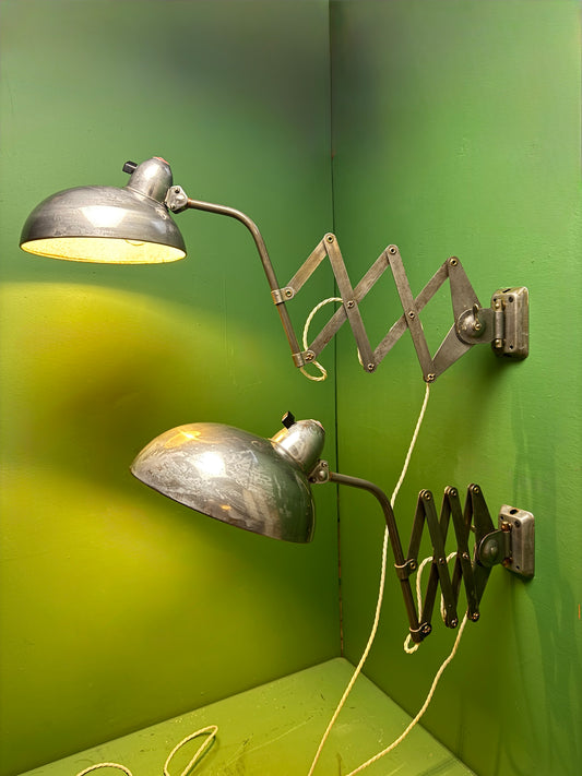1950s Industrial Scissor Lamps By Helo Leuchten