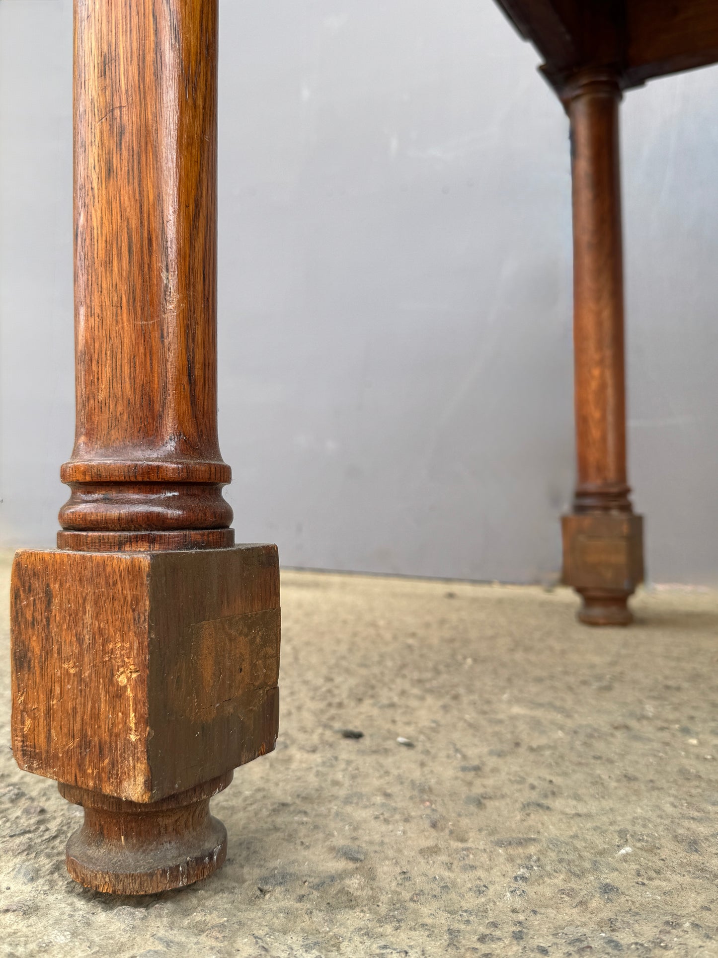 Late 1800s Large English Oak Table