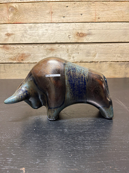 Otto Keramik Classic Ceramic Bull West German Pottery Fat Lava