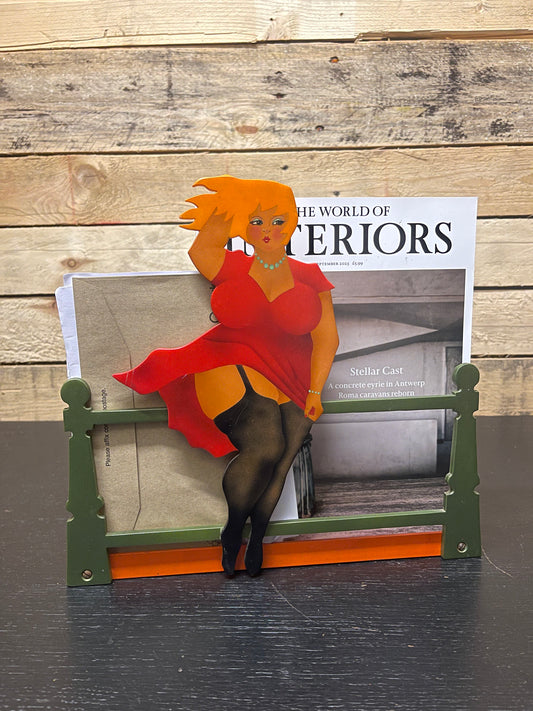 1960s Saucy Seaside Postcards Art Letter / Desk Tidy