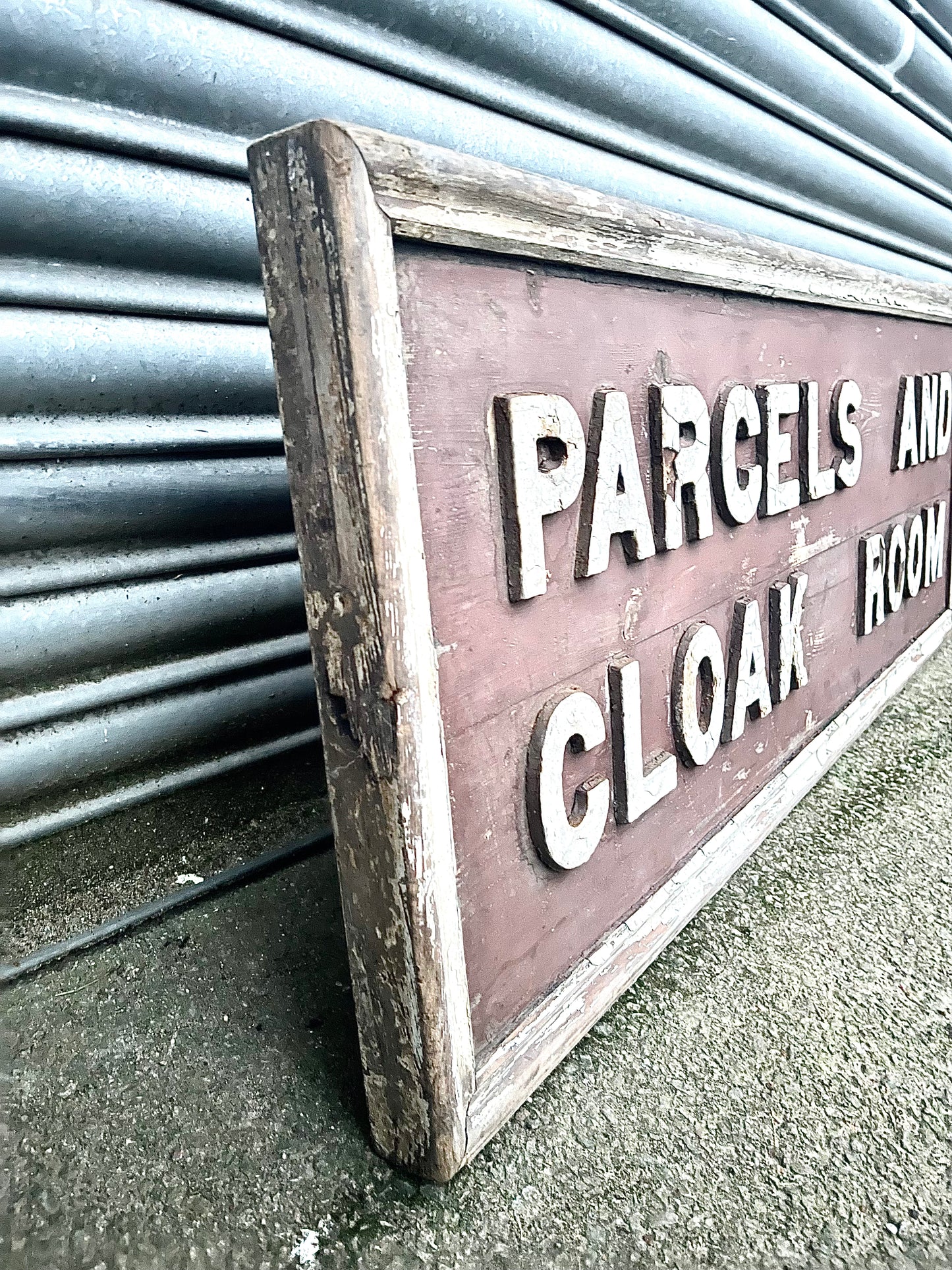 Large Early 1900s GWR Very Large Cloak Room Sign