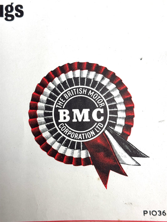 B.M.C. British Motor Corporation Educational Poster Circa 1950s