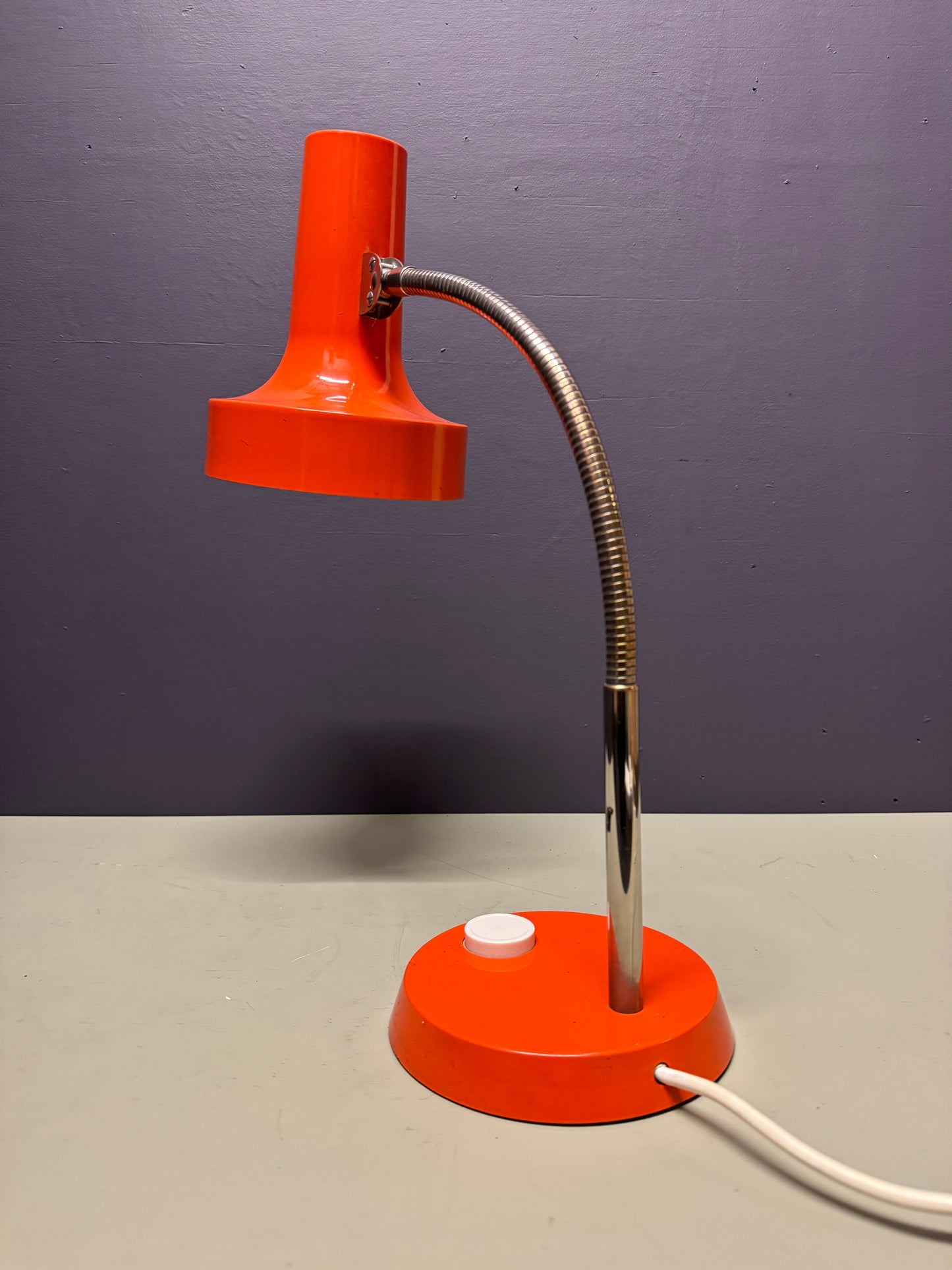 1970s German Retro Orange Table Lamp