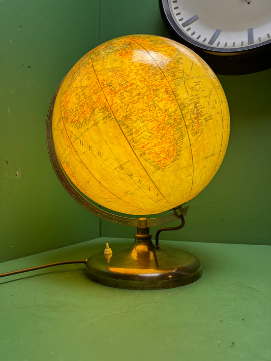 Vintage 1960s German Glass Globe Lamp By JRO Globus Munchen