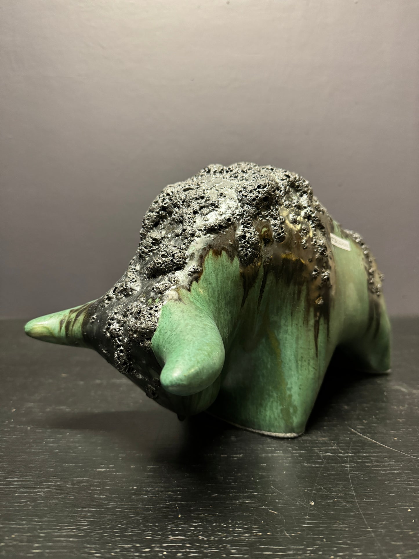 Otto Keramik Large Ceramic Bull West German Pottery Fat Lava