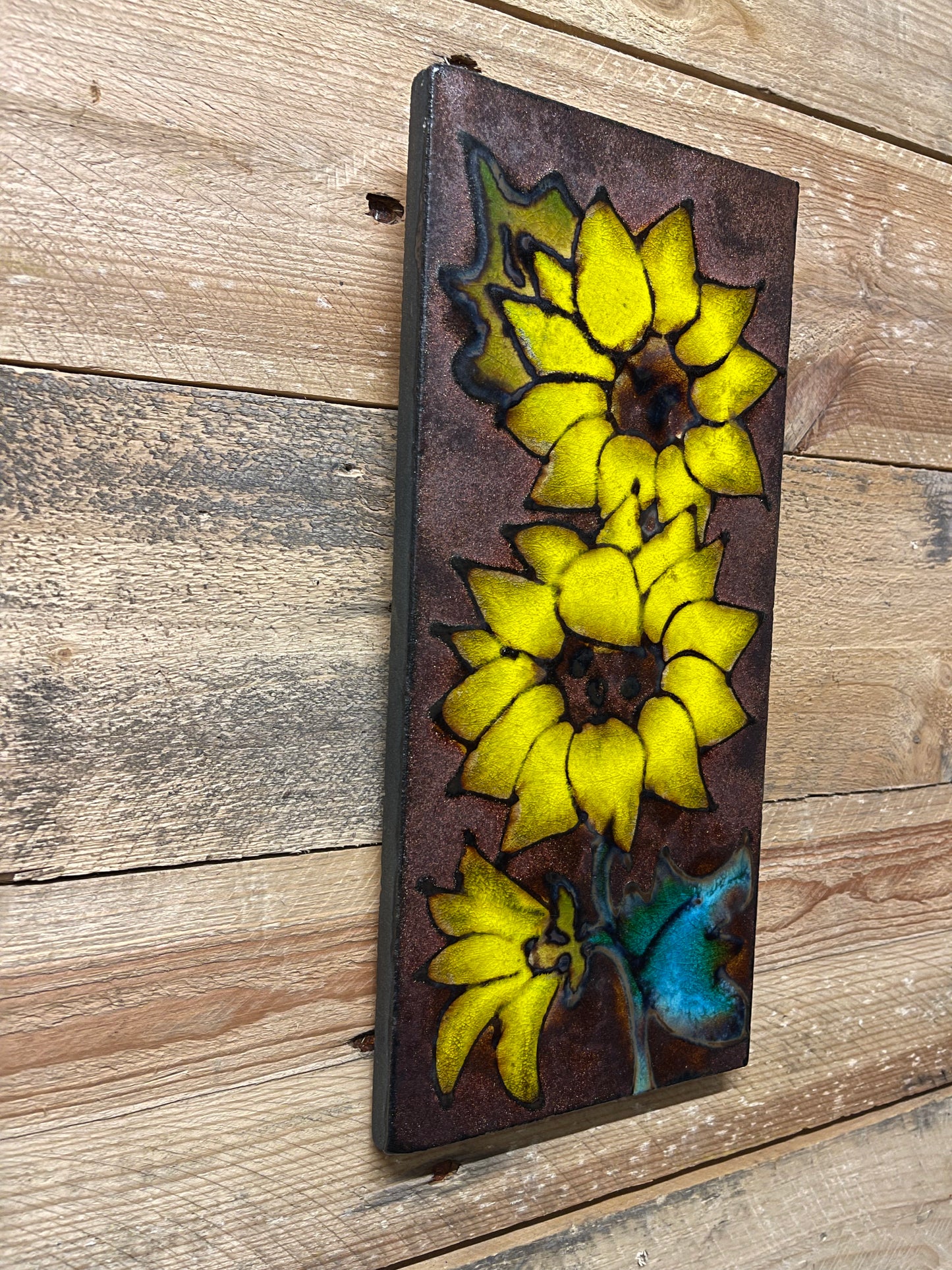 1960s West German Pottery Fat Lava Wall Tile By Ruscha Art