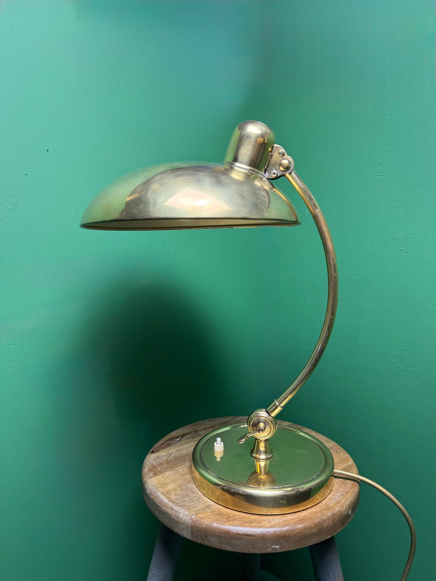 1930s Brass Kaiser Idell Model 6631 President Table Lamp