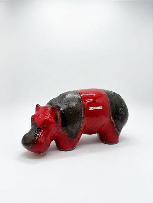Otto Keramik Ceramic Hippopotamus West German Pottery Fat Lava