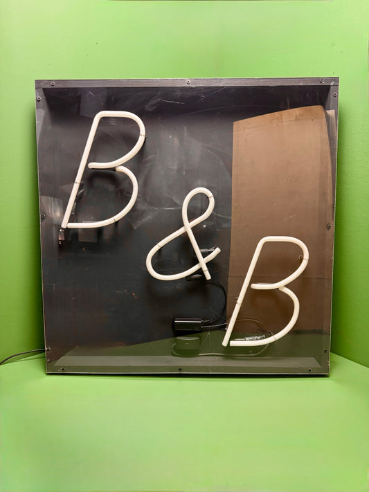 Large ‘ B&B ‘ Bed & Breakfast Neon Sign Circa 1980s