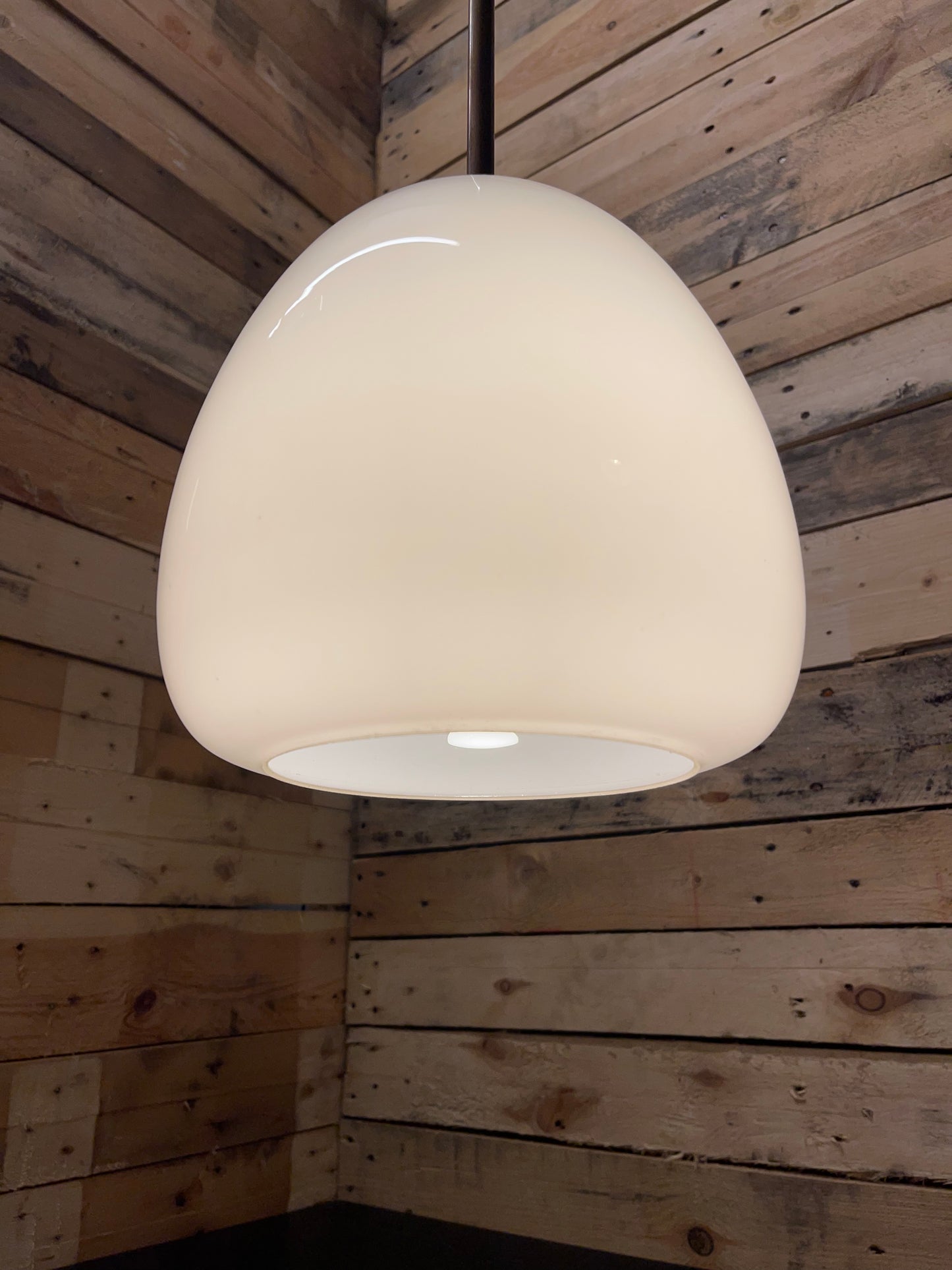 1940s Opaline Tulip Pendants By General Electric Company GEC
