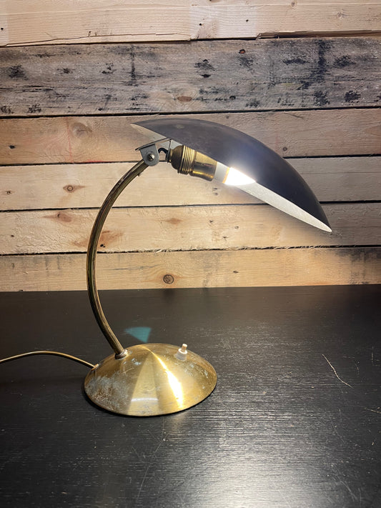1930s Modernist Copper & Brass Table Lamp Germany