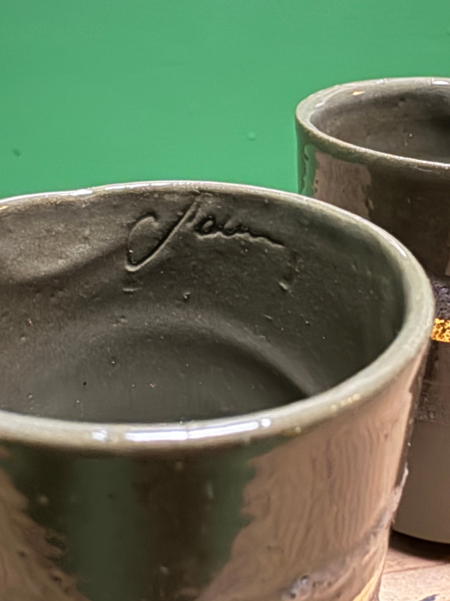 Hand Made Turkish Coffee / Espresso Cups By Renowned Design Ceramicist Saliha Kartal