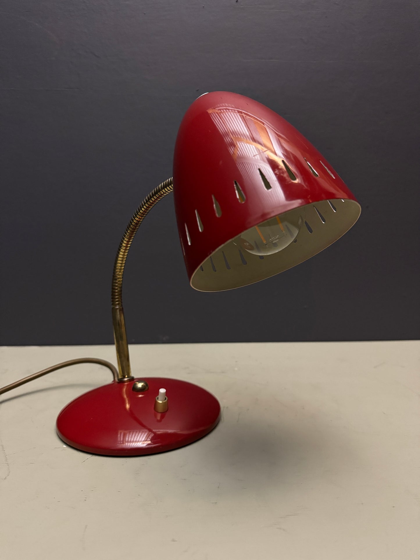 1950s Goose Neck Table Lamp By Helo Leuchten