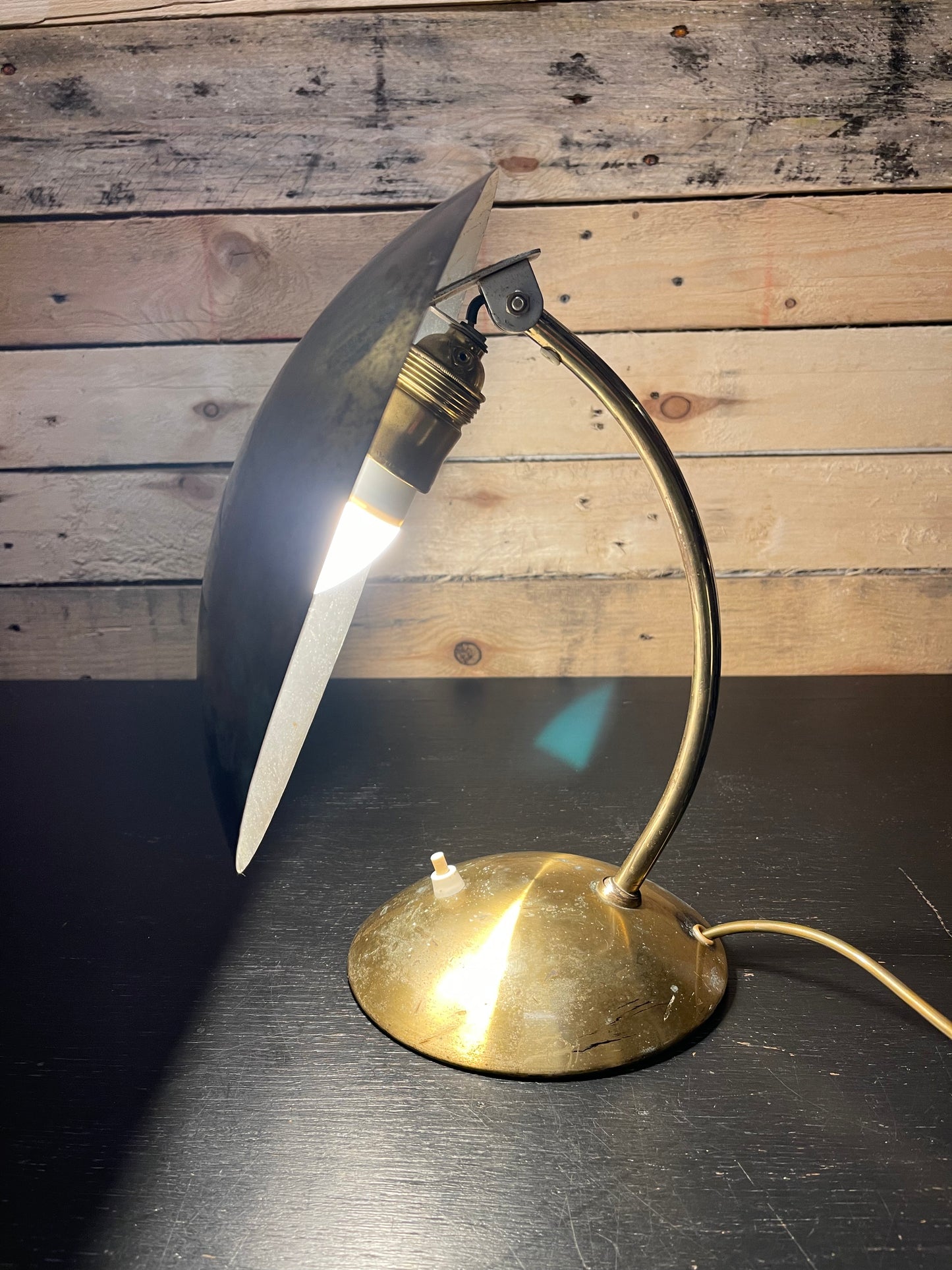 1930s Modernist Copper & Brass Table Lamp Germany