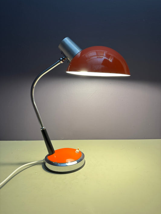 1970s German Retro Orange Table Lamp