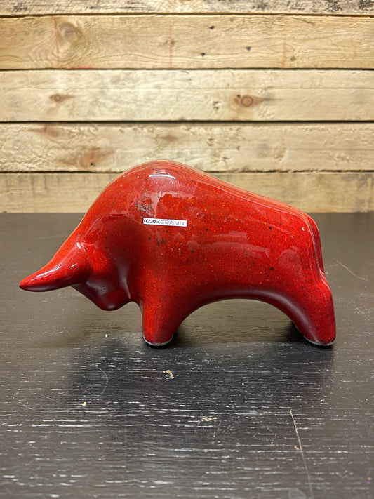 Otto Keramik Classic Ceramic Bull West German Pottery Fat Lava