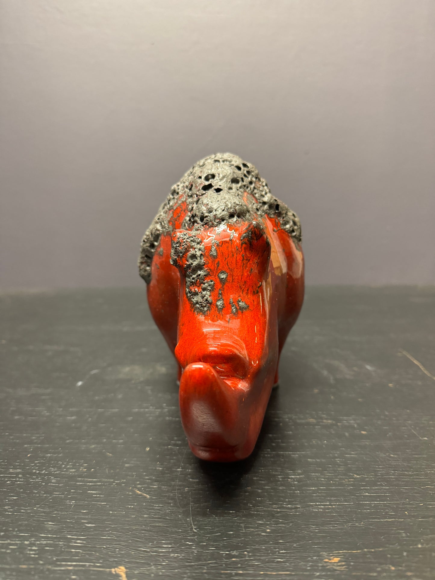 Exclusive Otto Keramik Ceramic Rhino West German Pottery Fat Lava