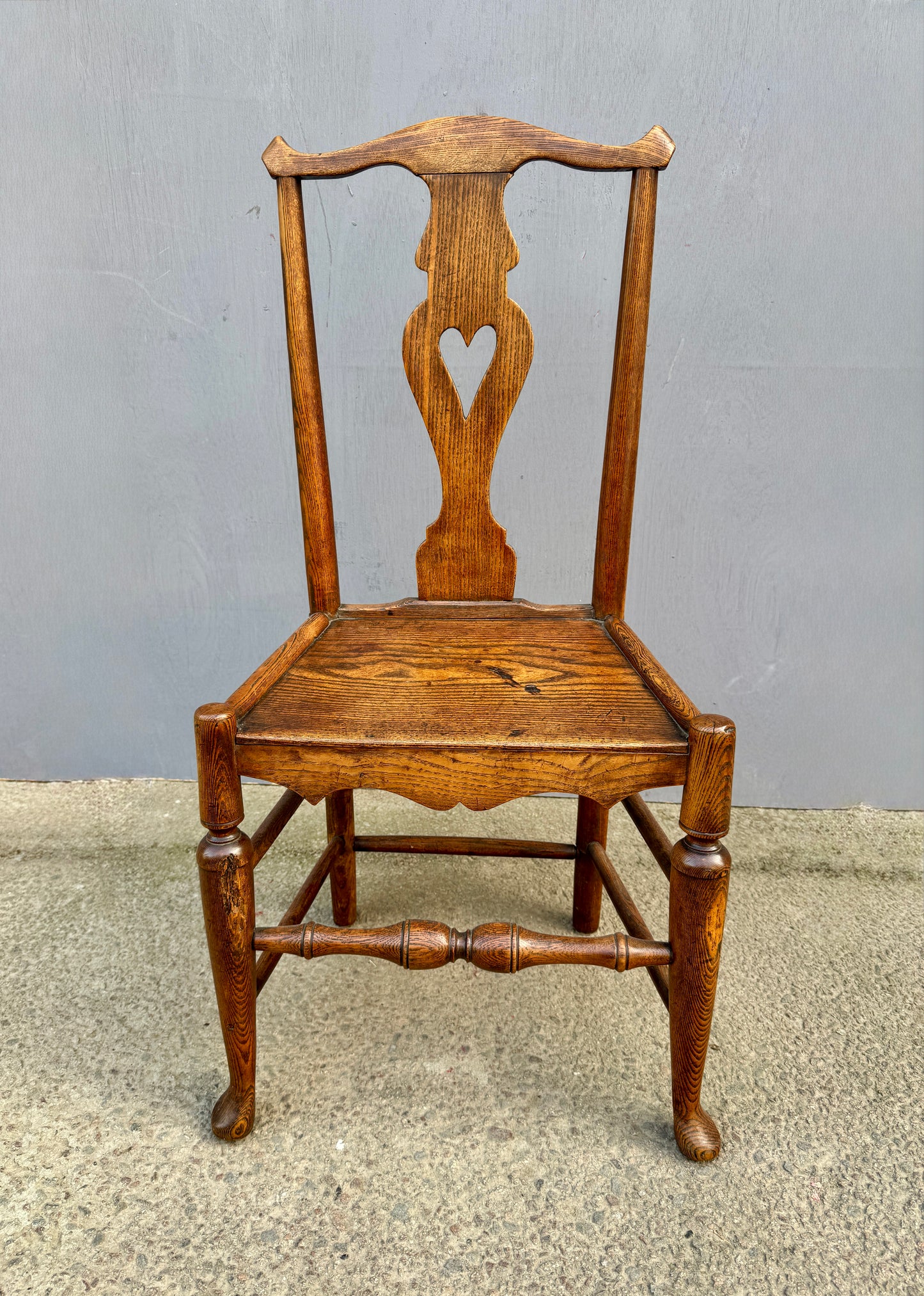 Set Of 4 Elm Side Chairs Circa Early1800s