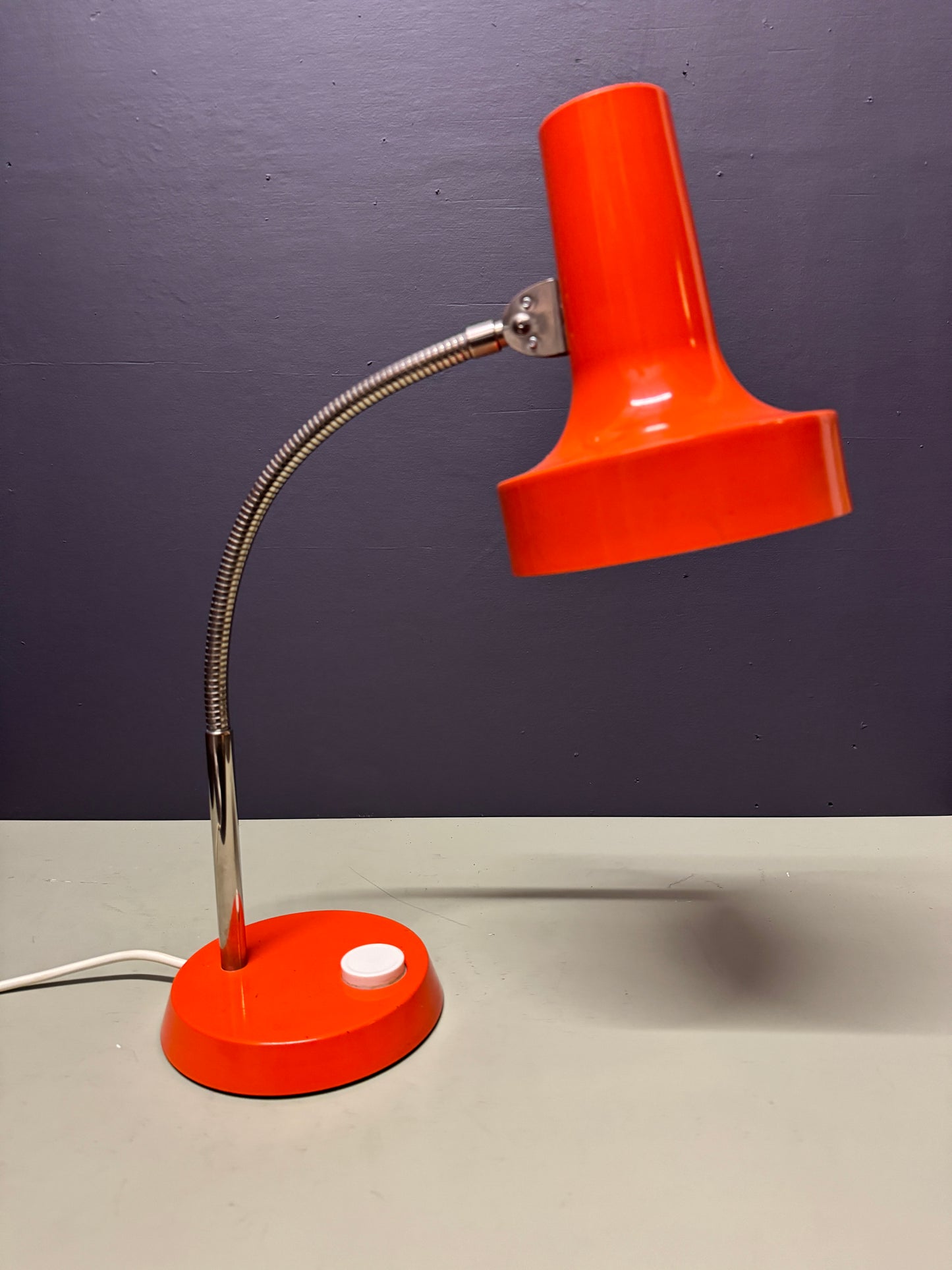 1970s German Retro Orange Table Lamp