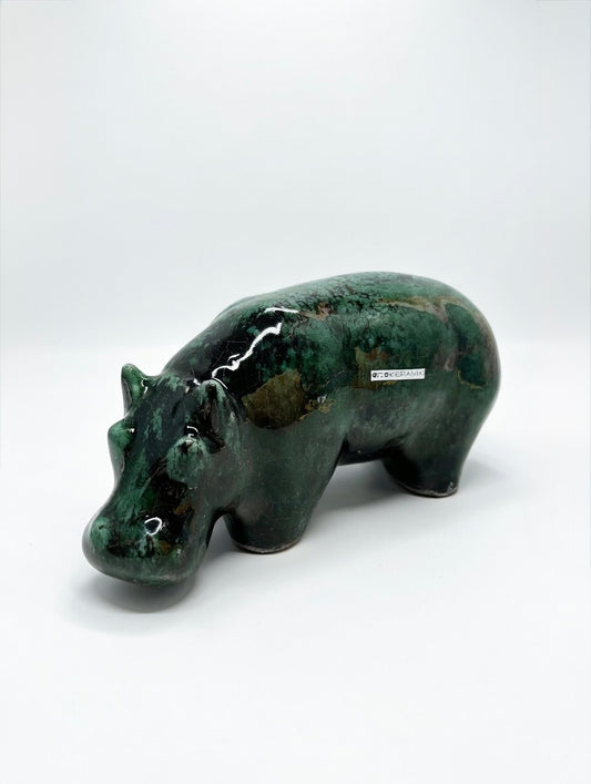 Otto Keramik Ceramic Hippopotamus West German Pottery Fat Lava