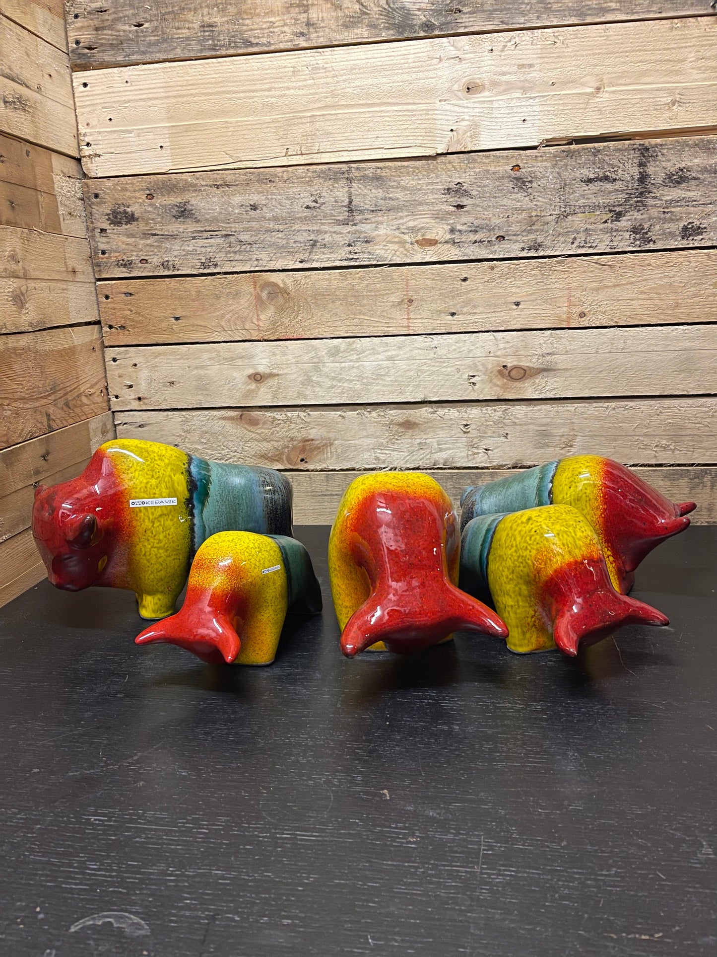 Otto Keramik Classic Ceramic Bull West German Pottery Fat Lava
