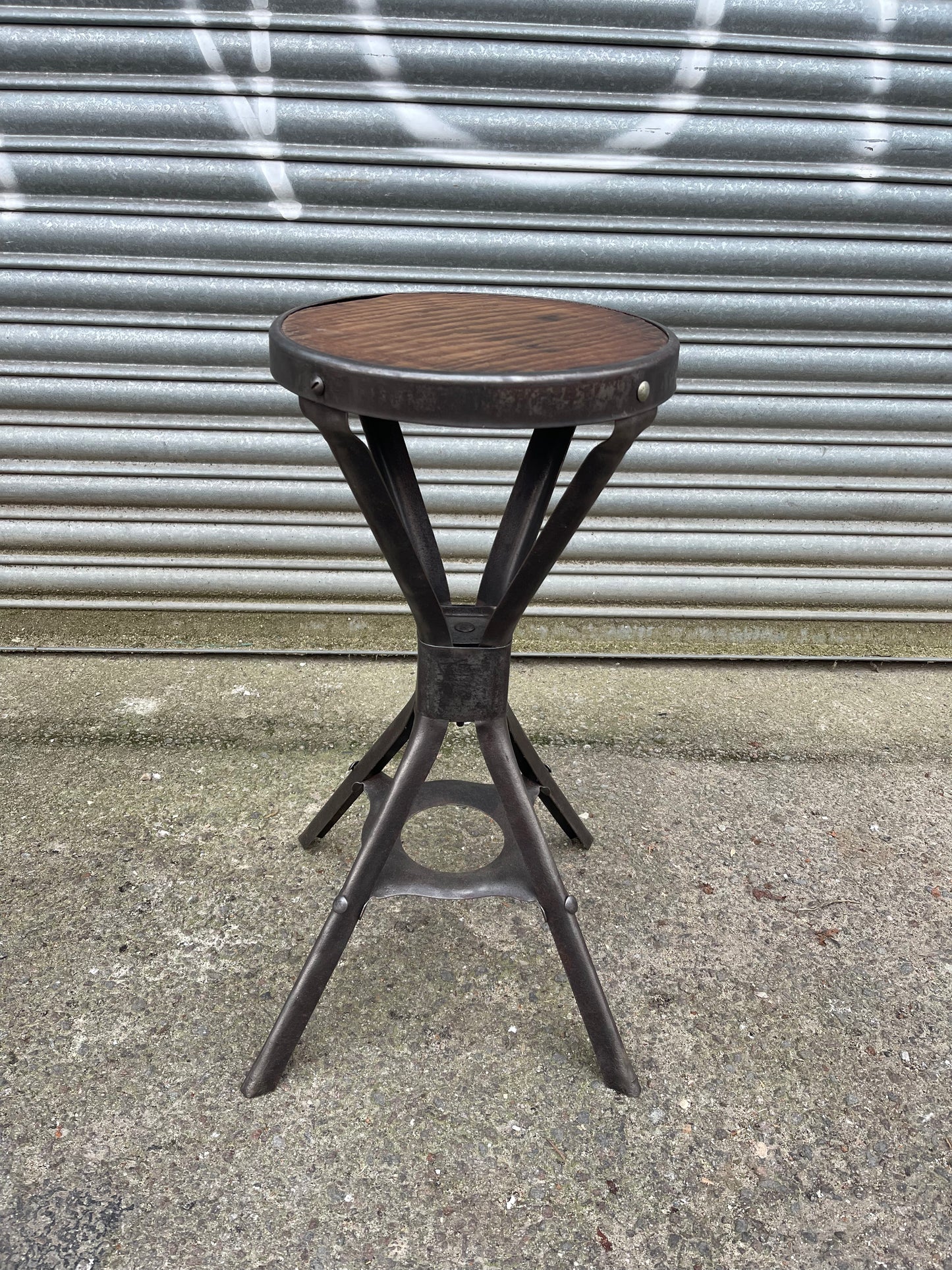1930s British Made Industrial Work Stool By Brooks - Evertaught