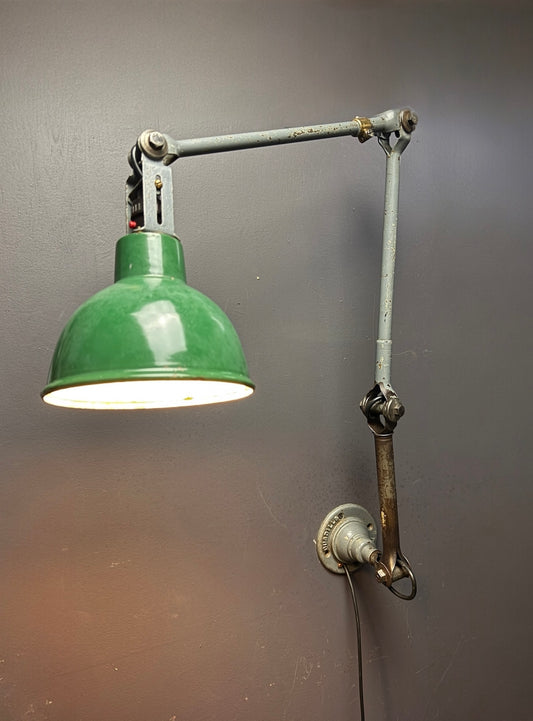 Large 1930s Industrial Wall Lamp By John Dugdill & Co