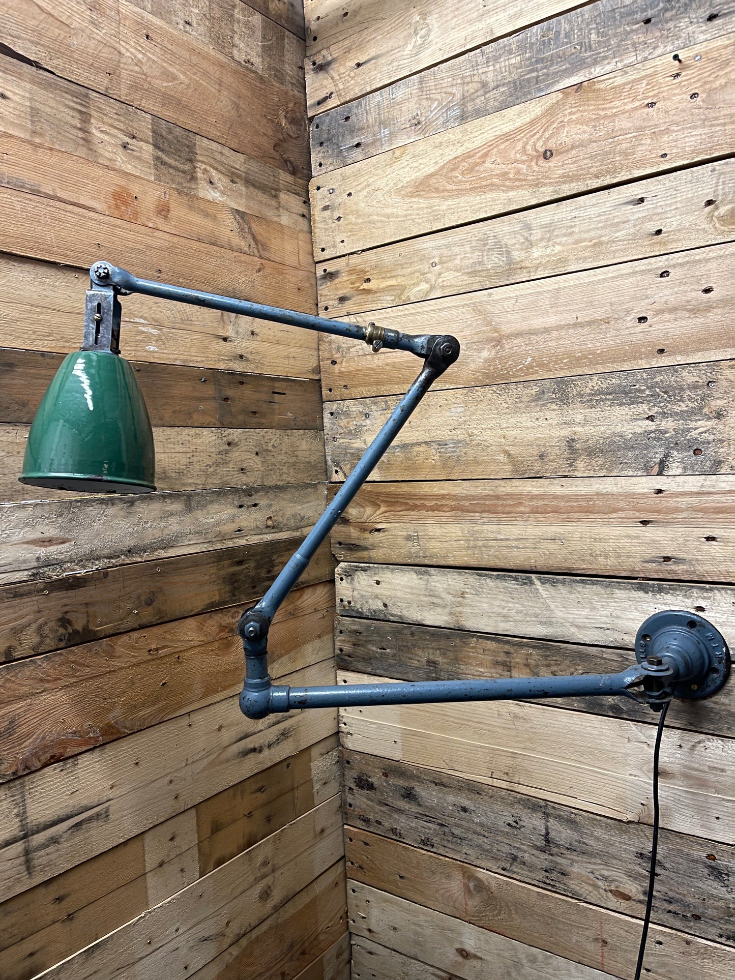 Large 1930s Industrial Wall Lamp By John Dugdill & Co