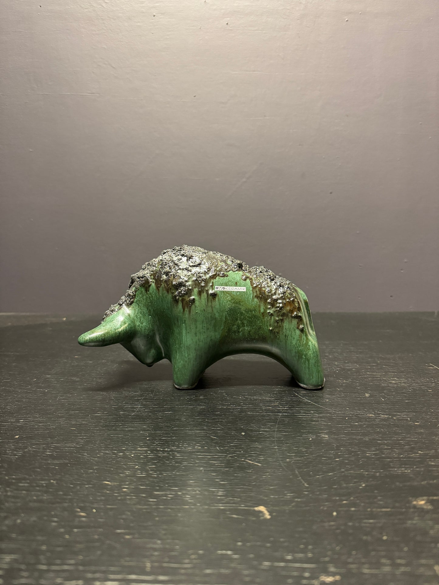 Otto Keramik Classic Ceramic Bull West German Pottery Fat Lava