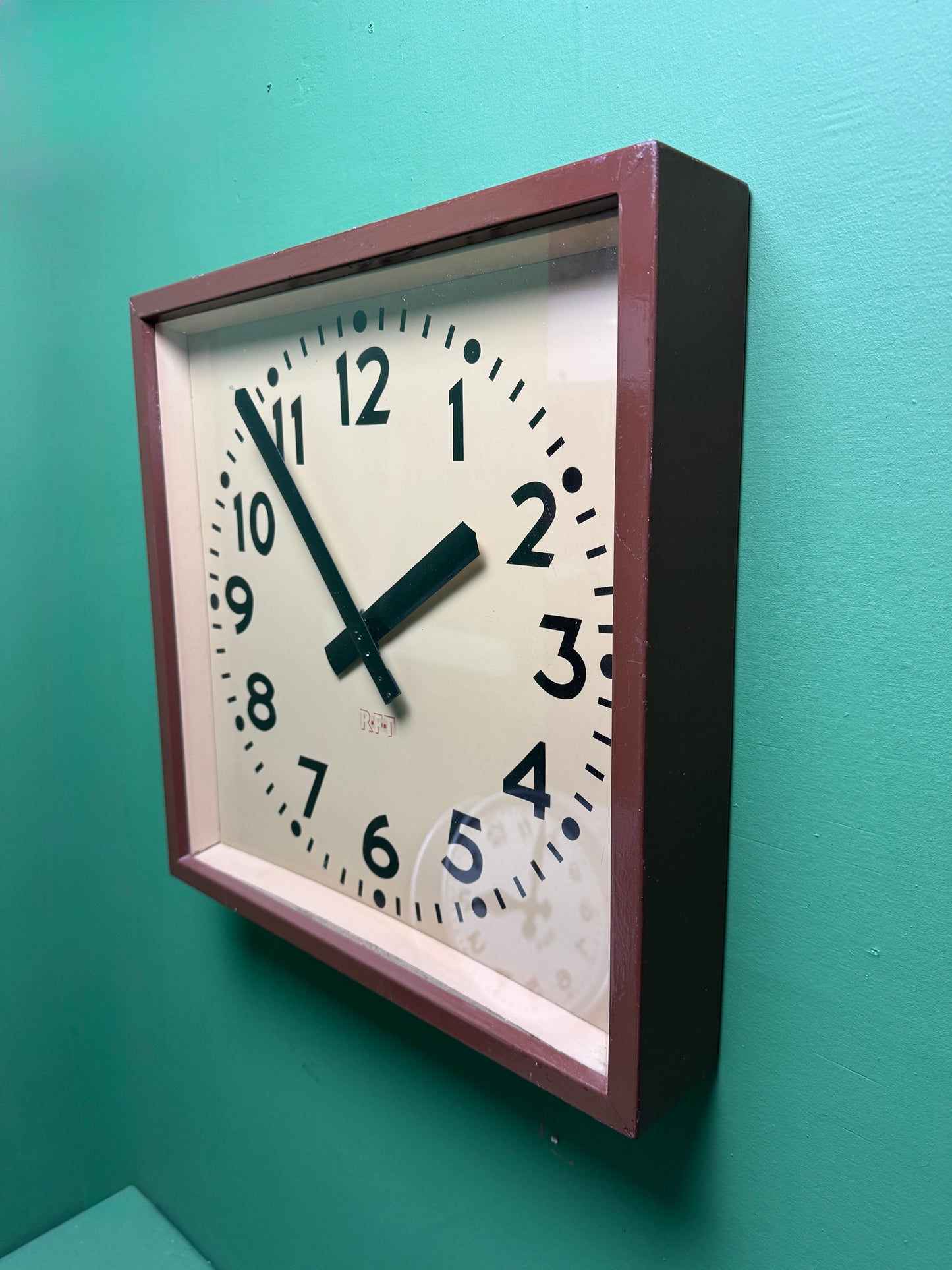 Large 1950s East German Industrial Factory Clock By RFT