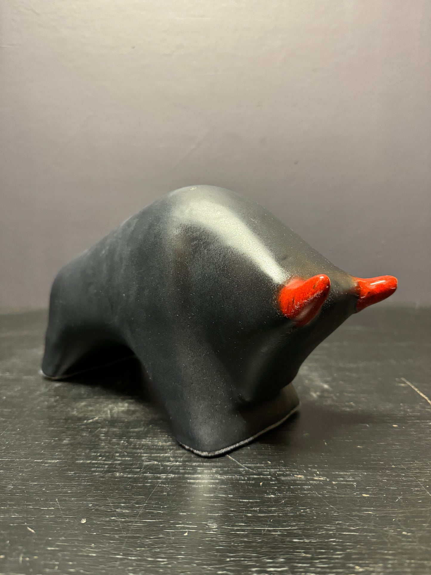 Otto Keramik Ceramic Bull West German Pottery Fat Lava