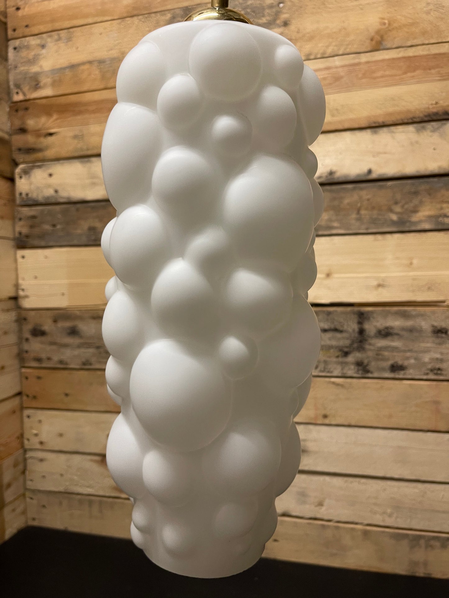 1960s Czech Bubble Opaline Pendant Light