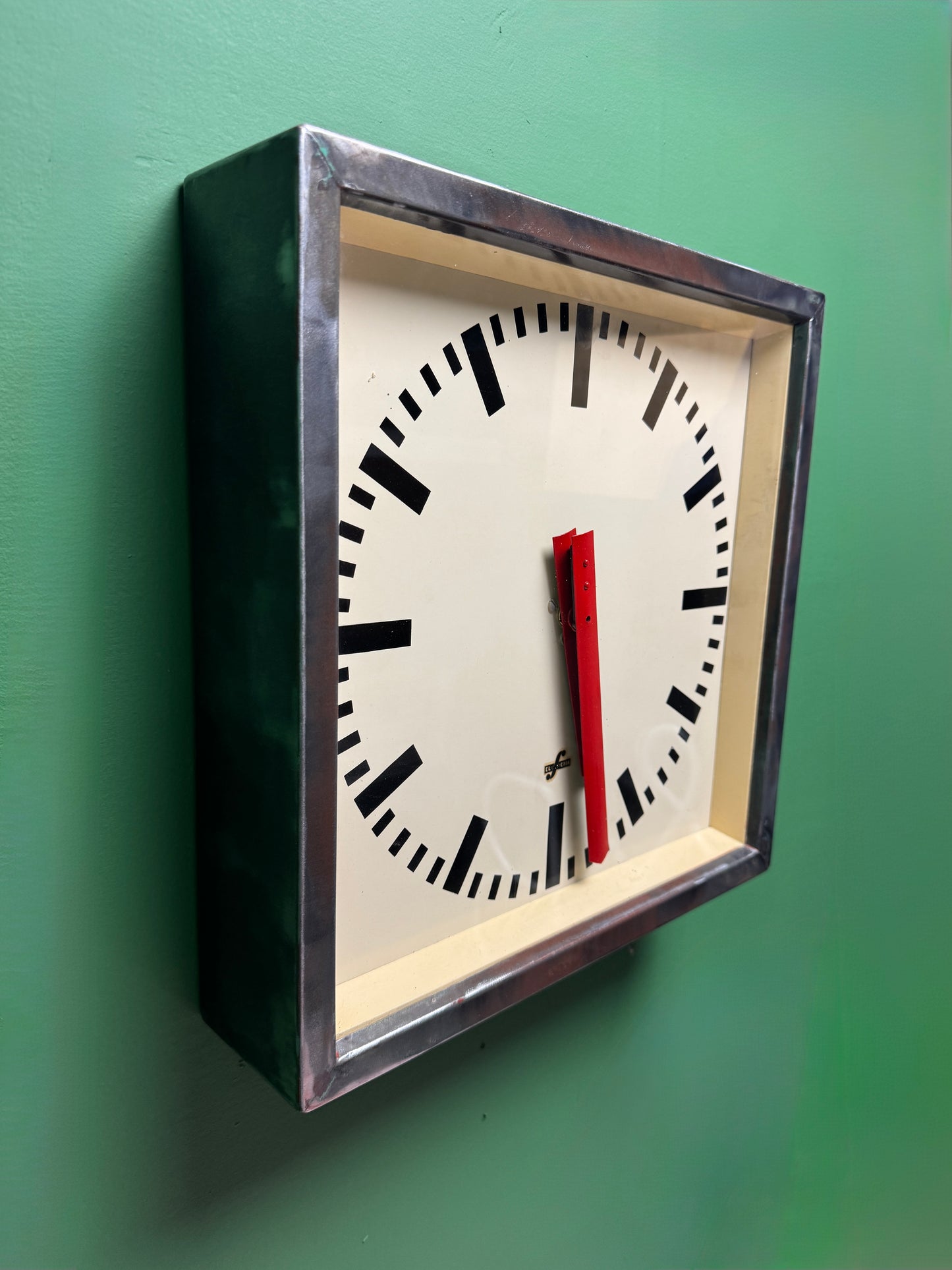 1950's East German Industrial Factory Clocks By Elfema