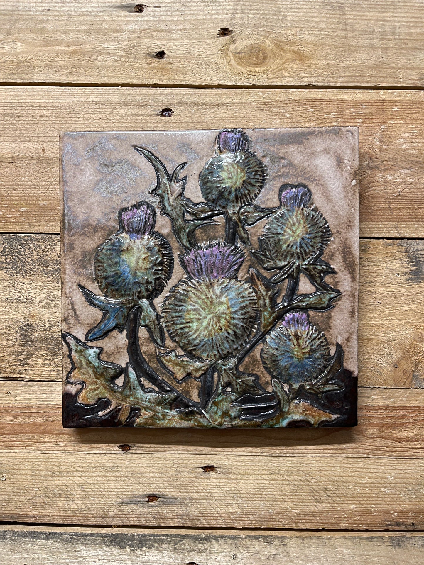 1960s West German Pottery Fat Lava Wall Tile By Ruscha Art