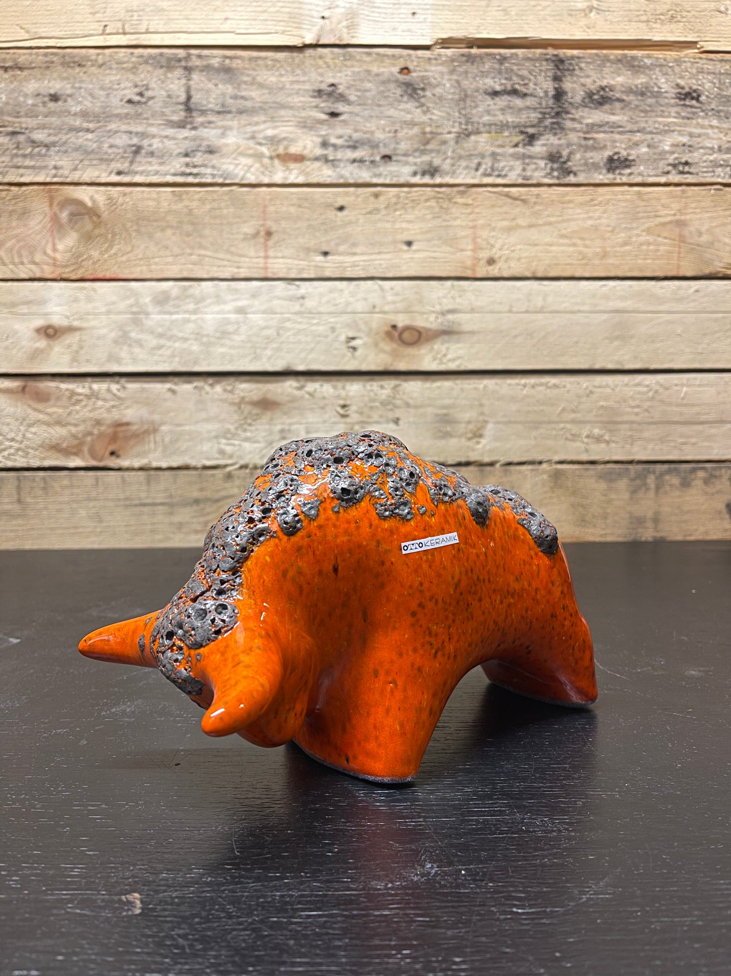 Otto Keramik Classic Ceramic Bull West German Pottery Fat Lava