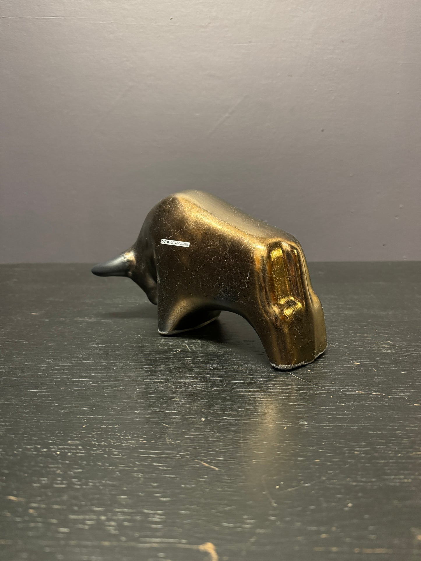 Otto Keramik Classic Ceramic Bull West German Pottery Fat Lava