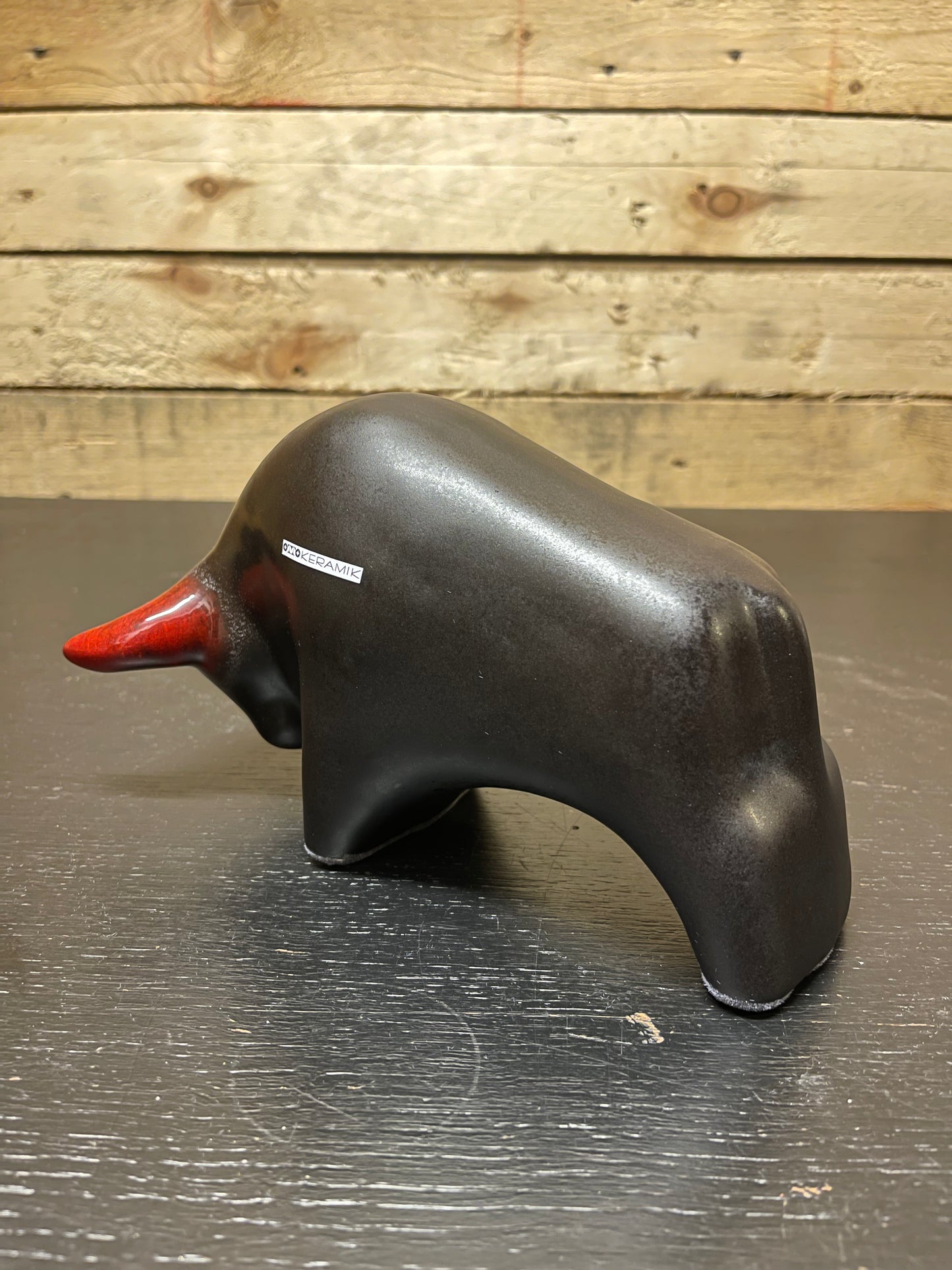 Otto Keramik Classic Ceramic Bull West German Pottery Fat Lava