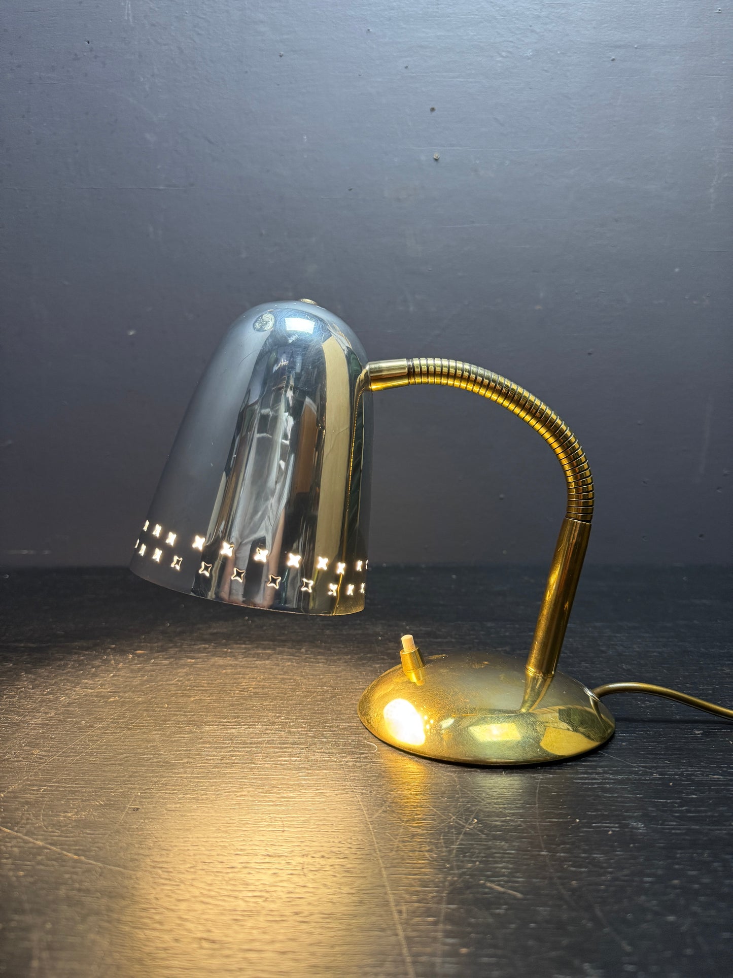 1960s Goose Neck Table Lamp By Mathieu Mategot