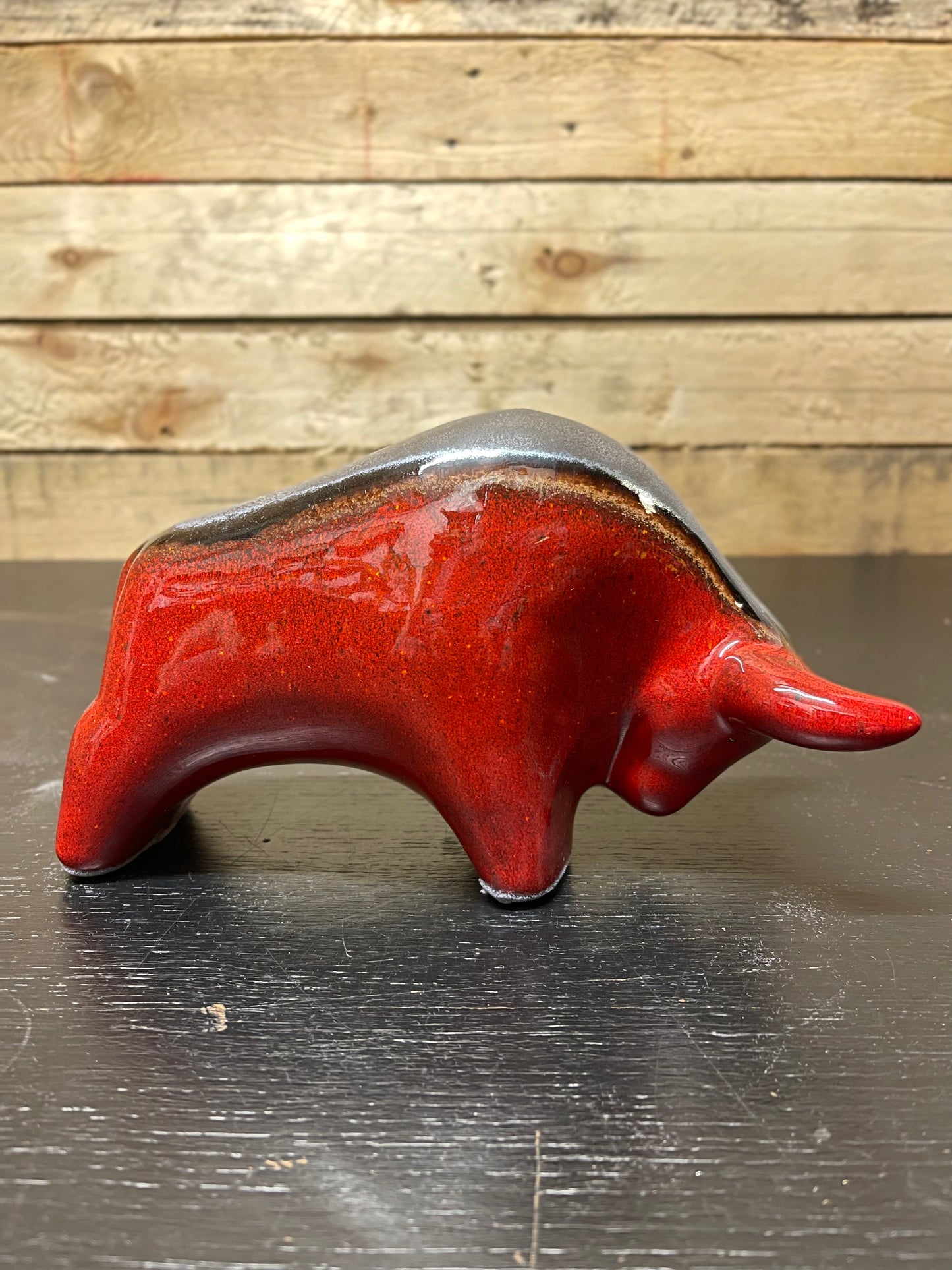 Otto Keramik Classic Ceramic Bull West German Pottery Fat Lava