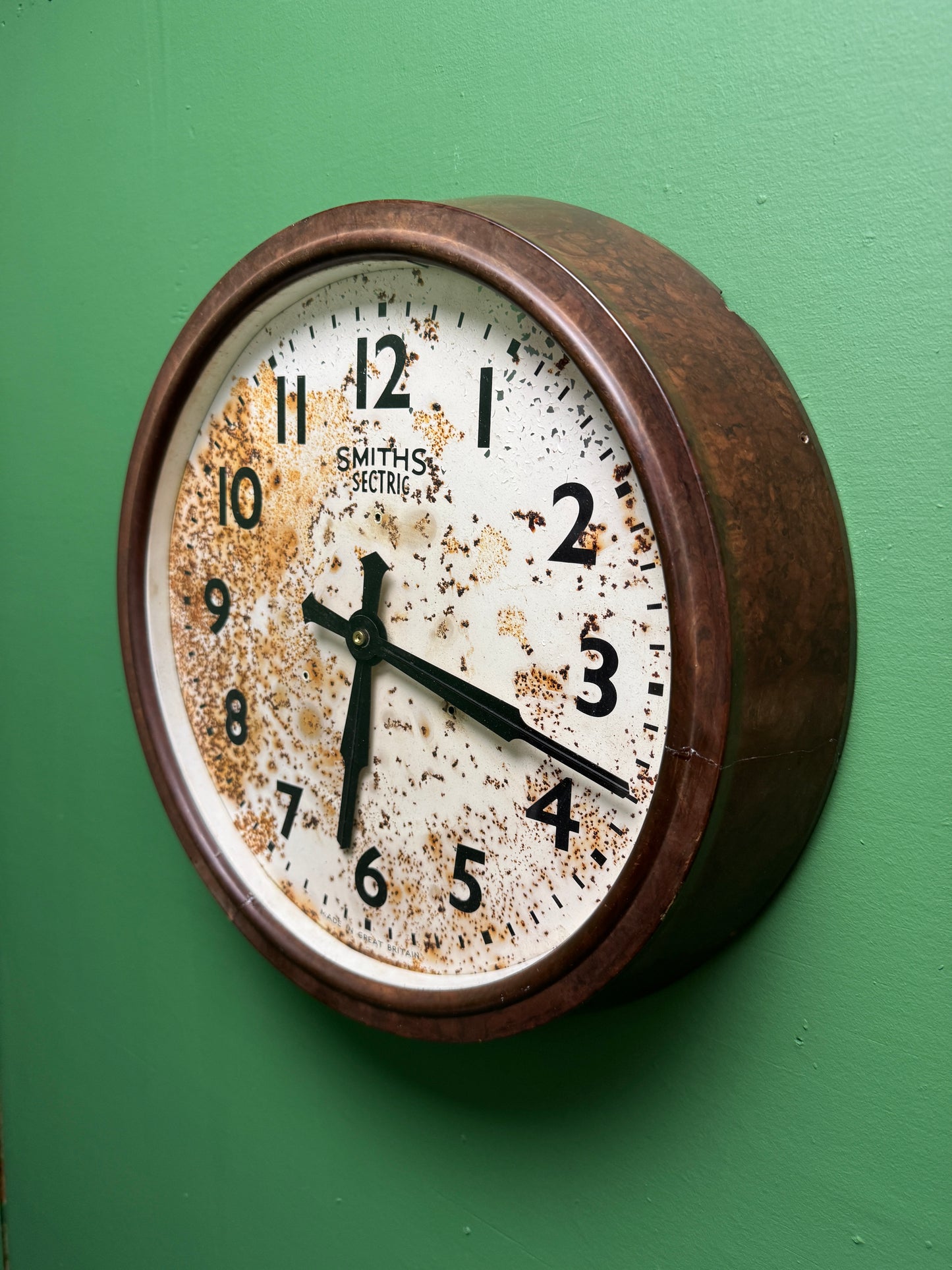 1940s Bakelite Factory Clock By Smiths Sectric